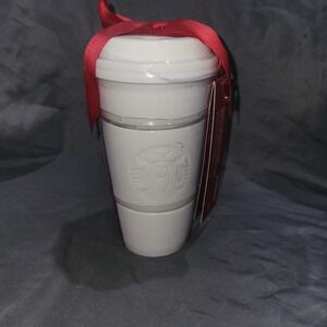 Starbucks Collectors Ceramic Stacking Snack Bowls 4 piece Set White 2012 NWT